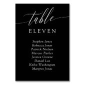 白黒書道テーブル番号ゲスト名 テーブルナンバー (裏面)