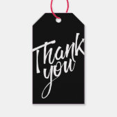 白黒書道フォントサンキューギフトラベル ギフトタグ (正面)