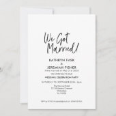 白黒書道We 得 結婚した 招待状 (正面)