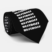 白黒最も最高のなボスのタイ-はっきりしたな手紙 ネクタイ (ロール)