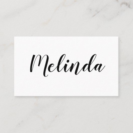 白黒最小主義のモダンな名刺 名刺 (正面)