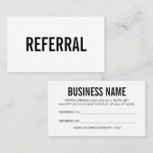 白黒最小主義の紹介の名刺 名刺 (正面/裏面)