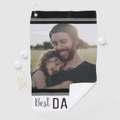 白黒最高のパパエバカスタムー写真 ゴルフタオル (インサイチュ)