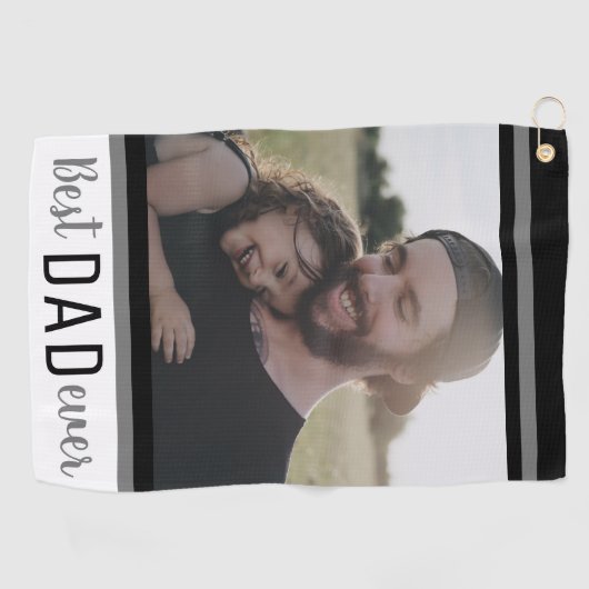 白黒最高のパパエバカスタムー写真 ゴルフタオル (横)