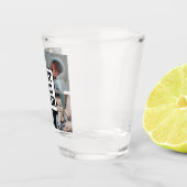 白黒最高のパパエバカスタム写真 ショットグラス (右)