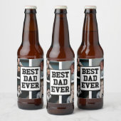 白黒最高のパパエバカスタム写真 ビールラベル (ボトル)