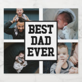 白黒最高のパパエバカスタム写真 ビールラベル (シングルラベル)