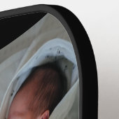 白黒最高のパパエバカスタム写真 ピックルボールラケット (左詳細)