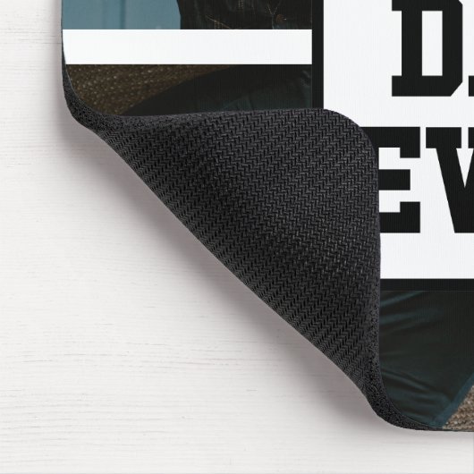 白黒最高のパパエバカスタム写真 マウスパッド (コーナー)