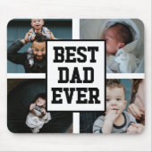 白黒最高のパパエバカスタム写真 マウスパッド (正面)