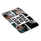 白黒最高のパパエバカスタム写真 マグネット (右側)