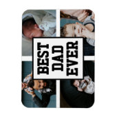 白黒最高のパパエバカスタム写真 マグネット (縦)