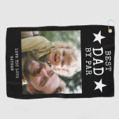 白黒最高のパパ（写真名） ゴルフタオル (横)