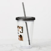 白黒最高のママエバカスタム写真 アクリルタンブラー (左)