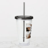 白黒最高のママエバカスタム写真 アクリルタンブラー (右)