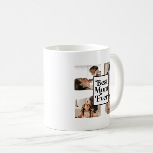 白黒最高のママエバカスタム写真 コーヒーマグカップ (正面右)