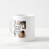 白黒最高のママエバカスタム写真 コーヒーマグカップ (正面左)