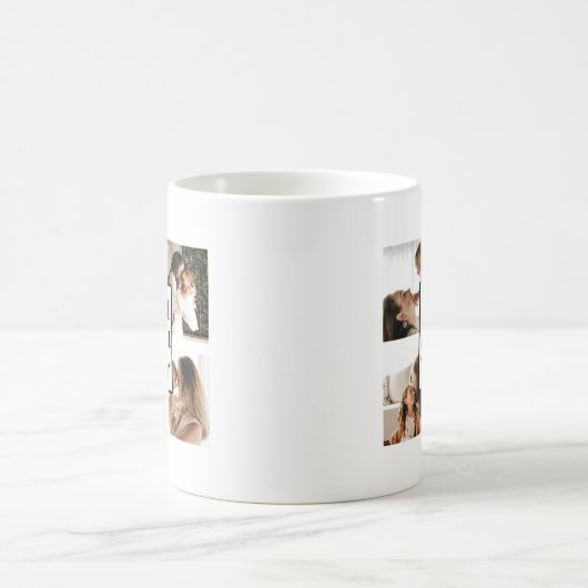 白黒最高のママエバカスタム写真 コーヒーマグカップ (中央)