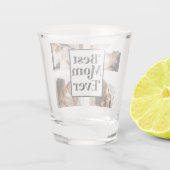 白黒最高のママエバカスタム写真 ショットグラス (裏面)