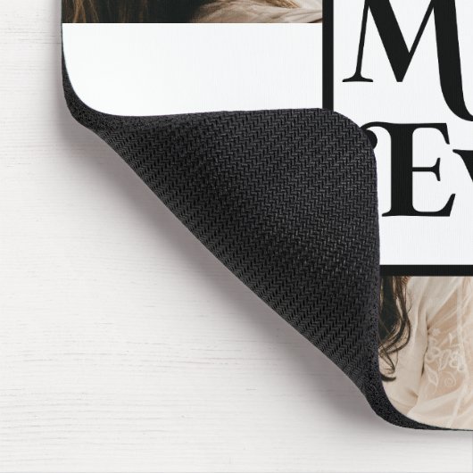 白黒最高のママエバカスタム写真 マウスパッド (コーナー)