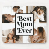 白黒最高のママエバカスタム写真 マウスパッド (正面)