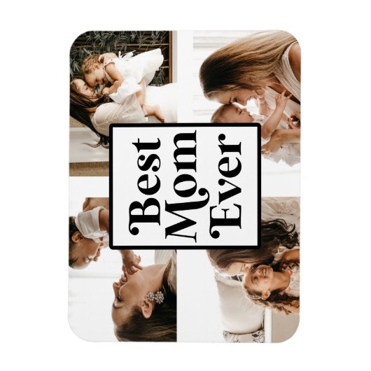 白黒最高のママエバカスタム写真 マグネット (縦)