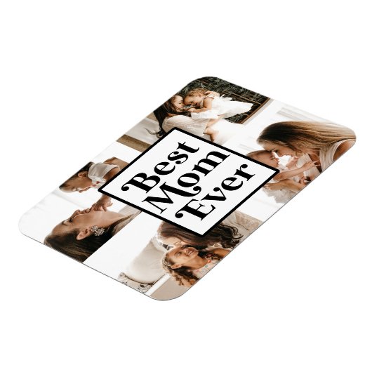 白黒最高のママエバカスタム写真 マグネット (左側)