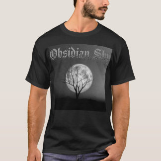 白黒月の木の岩 Tシャツ