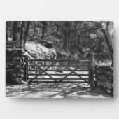 白黒木と門 フォトプラーク (正面)