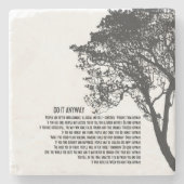 白黒木はそれをとにかくします ストーンコースター (正面)