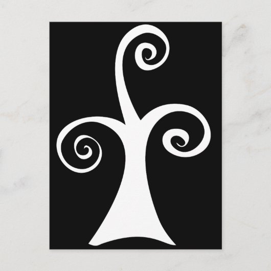 白黒木モダン ポストカード (正面)