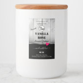 白黒木目製品ラベルハートロゴ フードラベル (正面)