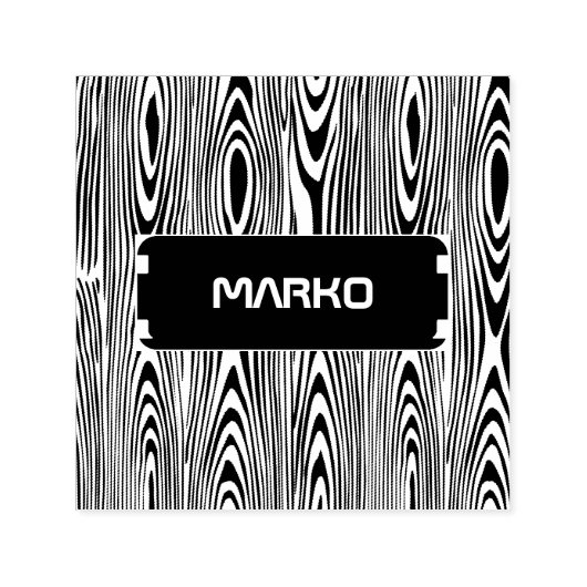 白黒木目 セルフインキングスタンプ (デザイン)