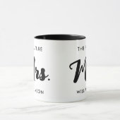 白黒未来ミセス名結婚する マグカップ (中央)