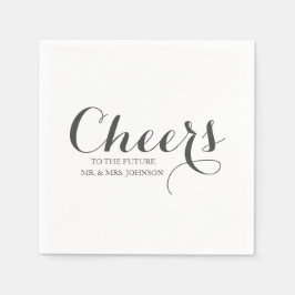 白黒未来ミセス・ネーム結婚ズ スタンダードカクテルナプキン