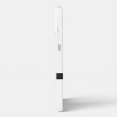 白黒来ありお洒落がとう iPhoneケース (左側面)