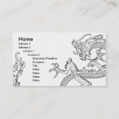白黒東洋のドラゴンの名刺 名刺 (正面)