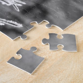 白黒松の葉 ジグソーパズル (側面)