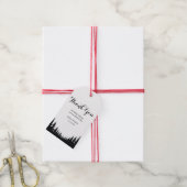 白黒松冬の結婚式 ギフトタグ (より糸付き)