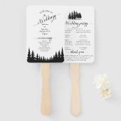 白黒松冬の結婚式 ハンドファン (正面&裏面)