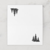 白黒松冬の結婚式 プレイスカード (外部開封)