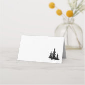 白黒松冬の結婚式 プレイスカード (裏面)