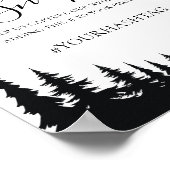 白黒松冬の結婚式 ポスター (角)