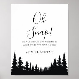 白黒松冬の結婚式 ポスター