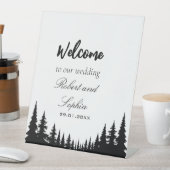 白黒松冬の結婚式 台座サイン (インサイチュ)