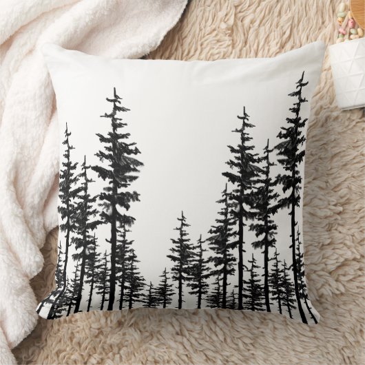 白黒松 クッション (ブランケット)