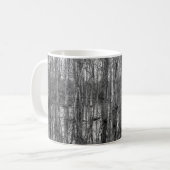 白黒林の木。美しい コーヒーマグカップ (正面左)