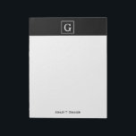 白黒枠イニシャルモノグラム ノートパッド<br><div class="desc">白黒枠イニシャルモノグラムスタイリッシュモノグラム無地の、名前またはその他の文字用の白い枠の領域を持つ黒い背景。また、文字フォントの変更、フォントのサイズと色の変更、文字の移動などを行うことができる。このもしデザインは他の色で欲しい、ちょうど私たちにメールをドロップ。2014 ©FantabulousPatterns全著作権所有</div>