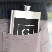 白黒枠イニシャルモノグラム フラスク (インサイチュ)