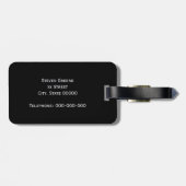 白黒枠イニシャルモノグラム ラゲッジタグ (裏面横)